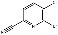 6-Bromo-5-Chloropyridine-2-Carbonitrile 化学構造式