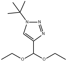 1-(叔丁基)-4-(二乙氧基甲基)-1H-1,2,3-三唑 结构式