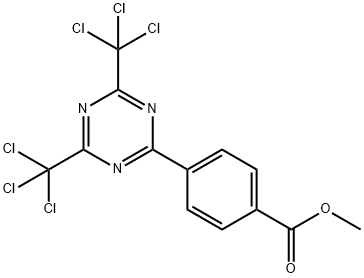 4-(4,6-双(三氯甲基)-1,3,5-三嗪-2-基)苯甲酸甲酯, 125775-49-7, 结构式