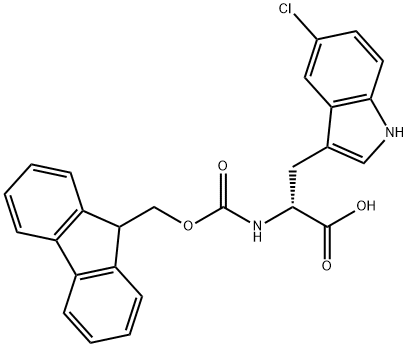 Fmoc-5-chloro-D-tryptophan 结构式