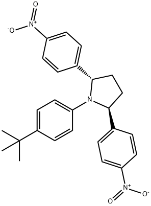 (2S,5S)-1-(4-(tert-butyl)phenyl)-2,5-bis(4-nitrophenyl)pyrrolidine Structure