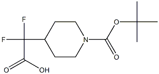2-(1-(BOC)哌啶-4-基)-2,2-二氟乙酸, 1258638-62-8, 结构式