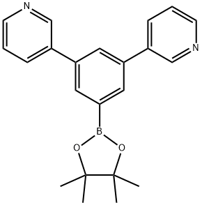 3,3'-(5-(4,4,5,5-tetramethyl-1,3,2-dioxaborolan-2-yl)-1,3-phenylene)dipyridine 化学構造式