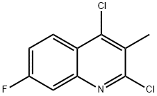 2,4-dichloro-7-fluoro-3-methylquinoline 化学構造式