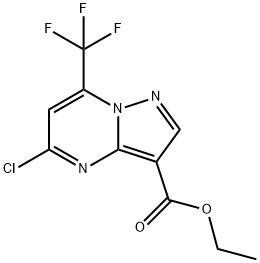 5-氯-7-(三氟甲基)吡唑并[1,5-A]嘧啶-3-羧酸乙酯,1260243-50-2,结构式