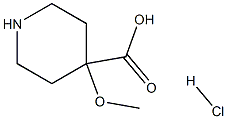 4-Methoxy-piperidine-4-carboxylic acid hydrochloride Struktur