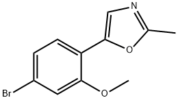 5-(4-bromo-2-methoxyphenyl)-2-methyl-1,3-oxazole Struktur