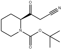 (S)-tert-butyl 2-(2-cyanoacetyl)piperidine-1-carboxylate Struktur