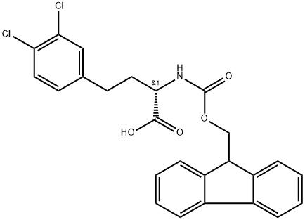 Fmoc-3,4-dichloro-L-homophenylalanine 化学構造式