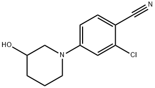 2-chloro-4-(3-hydroxy-1-piperidinyl)benzonitrile 化学構造式