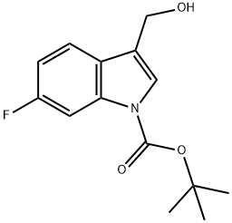 Tert-Butyl 6-Fluoro-3-(Hydroxymethyl)-1H-Indole-1-Carboxylate Struktur