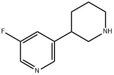 3-fluoro-5-(piperidin-3-yl)pyridine dihydrochloride Structure
