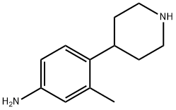 Benzenamine, 3-methyl-4-(4-piperidinyl)- Structure