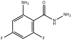2-Amino-4,6-difluorobenzohydrazide 化学構造式