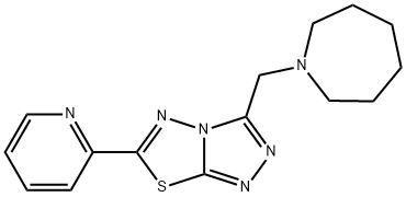 3-(azepan-1-ylmethyl)-6-(pyridin-2-yl)[1,2,4]triazolo[3,4-b][1,3,4]thiadiazole Structure