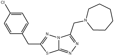 3-(1-azepanylmethyl)-6-(4-chlorobenzyl)[1,2,4]triazolo[3,4-b][1,3,4]thiadiazole Structure