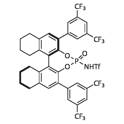 N-[(11bR)-2,6-bis[3,5-bis(trifluoromethyl)phenyl]-8,9,10,11,12,13,14,15-octahydro-4-oxidodinaphtho[2,1-d:1',2'-f][1,3,2]dioxaphosphepin-4-yl]-1,1,1-trifluoro-Methanesulfonamide Structure