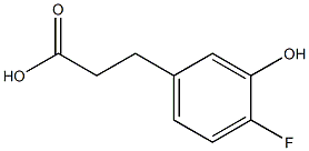 3-(4-氟-3-羟基苯基)丙酸 结构式
