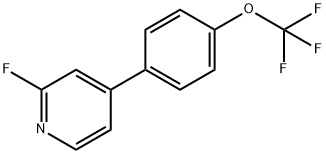 2-氟-4-(4-(三氟甲氧基)苯基)吡啶 结构式