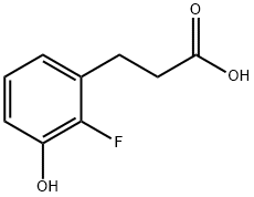 3-(2-Fluoro-3-hydroxy-phenyl)-propionic acid 化学構造式