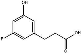 3-(3-氟-5-羟基苯基)丙酸, 1261744-47-1, 结构式