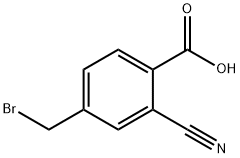 4-(bromomethyl)-2-cyanobenzoic acid Struktur