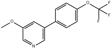 3-Methoxy-5-[4-(trifluoromethoxy)phenyl]pyridine Struktur