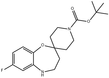 tert-butyl 7-fluoro-4,5-dihydro-3H-spiro[benzo[b][1,4]oxazepine-2,4,-piperidine]-1,-carboxylate Structure