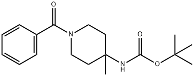 tert-butyl 1-benzoyl-4-methylpiperidin-4-ylcarbamate Structure