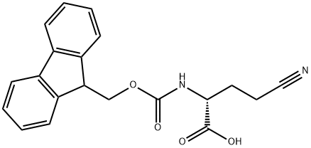 (R)-2-Fmoc-amino-4-cyanobutyric acid Struktur