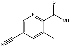 5-CYANO-3-METHYLPYRIDINE-2-CARBOXYLIC ACID,1262860-49-0,结构式
