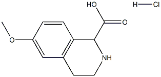 6-Methoxy-1,2,3,4-tetrahydro-isoquinoline-1-carboxylic acid hydrochloride Structure