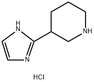 3-(1H-イミダゾール-2-イル)ピペリジン二塩酸塩 化学構造式