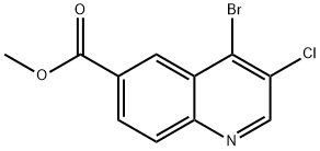 4-Bromo-3-chloro-quinoline-6-carboxylic acid methyl ester,1264209-69-9,结构式