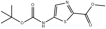 methyl 5-((tert-butoxycarbonyl)amino)thiazole-2-carboxylate Struktur