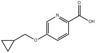 5-(シクロプロピルメトキシ)ピリジン-2-カルボン酸 化学構造式