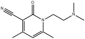 1-(2-Dimethylamino-ethyl)-4,6-dimethyl-2-oxo-1,2-dihydro-pyridine-3-carbonitrile 化学構造式