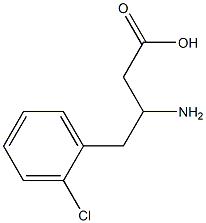 3-氨基-4-(2-氯苯基)丁酸,1267058-37-6,结构式