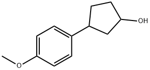 3-(4-メトキシフェニル)シクロペンタノール 化学構造式