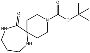 12-オキソ-3,7,11-トリアザスピロ[5.6]ドデカン-3-カルボン酸TERT-ブチル 化学構造式