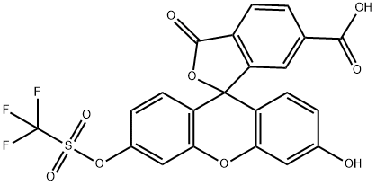 3' - 羟基-3-氧代-6' - (((三氟甲基)磺酰基)氧基)-3H-螺[异苯并呋喃-1,9'-,1268491-68-4,结构式