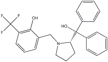 2S-1-((2-羟基-3-三氟甲基苯)甲基)-Α,Α-二苯基脯氨醇, 1268725-95-6, 结构式