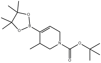 3,6-dihydro-3-methyl-4-(4,4,5,5-tetramethyl-1,3,2-dioxaborolan-2-yl)-1(2H)-Pyridinecarboxylic acid 1,1-dimethylethyl ester Structure