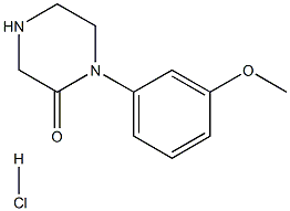 1-(3-methoxyphenyl)-2-piperazinone hydrochloride 化学構造式