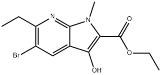 Ethyl 5-bromo-6-ethyl-3-hydroxy-1-methyl-1H-pyrrolo[2,3-b]pyridine-2-carboxylate Structure
