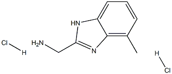 1-(4-Methyl-1H-benzimidazol-2-yl)methanamine dihydrochloride 化学構造式