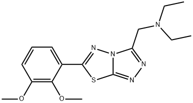 N-{[6-(2,3-dimethoxyphenyl)[1,2,4]triazolo[3,4-b][1,3,4]thiadiazol-3-yl]methyl}-N,N-diethylamine Structure