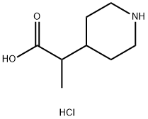 2-(4-Piperidinyl)propanoic acid hydrochloride Structure