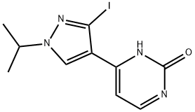 6-[3-碘-1-(异丙基)-1H-吡唑-4-基]-2(1H)-嘧啶酮,1269440-57-4,结构式
