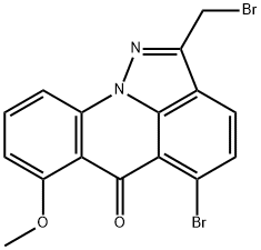 5-bromo-2-(bromomethyl)-7-methoxy-6H-pyrazolo[4,5,1-de]acridin-6-one(WXG03224) Structure